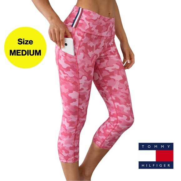 Tommy Hilfiger Pants - 2/for $20 🪩 TOMMY HILFIGER Pink Camo Athletic High-Waist Leggings (Size Medium)